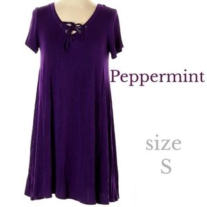 Peppermint purple swing knit dress sz S